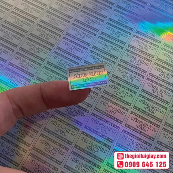 Mẫu tem bảy màu hologram từ xưởng in tem bảy màu uy tín