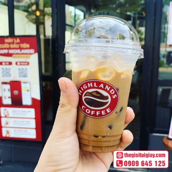 Mẫu tem cà phê highland coffee nổi bật phong cách thương hiệu riêng