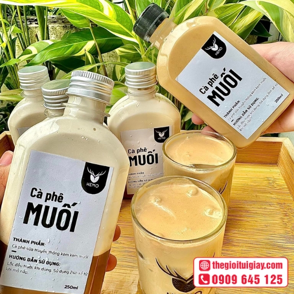  Mẫu tem cà phê muối thể hiện thông tin sản phẩm rõ ràng, dễ nhận diện 