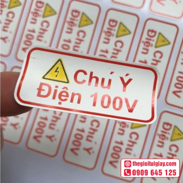 Mẫu tem cảnh báo an toàn điện - Phòng tránh tai nạn