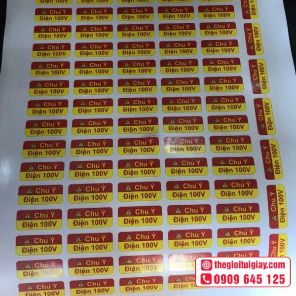 Mẫu nhãn cảnh báo điện áp cao
