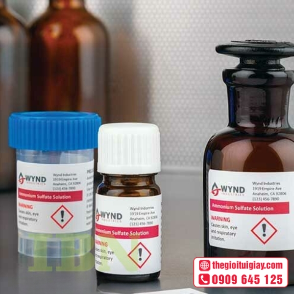 Mẫu tem cảnh báo hóa chất độc hại