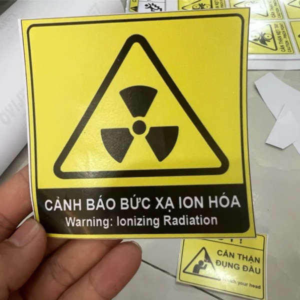 Mẫu tem cảnh báo hóa chất phòng thí nghiệm