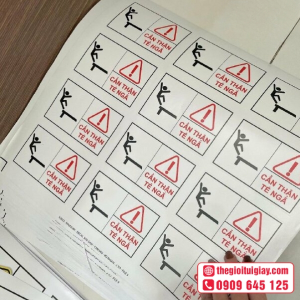 Mẫu tem cảnh báo nguy hiểm giá rẻ