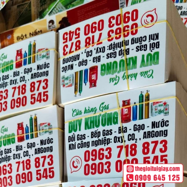 Mẫu tem dán bình gas Duy Khương chất lượng, bền màu theo thời gian