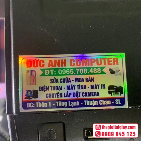  Mẫu tem dán máy tính Đức Anh Computer tùy chỉnh theo yêu cầu 