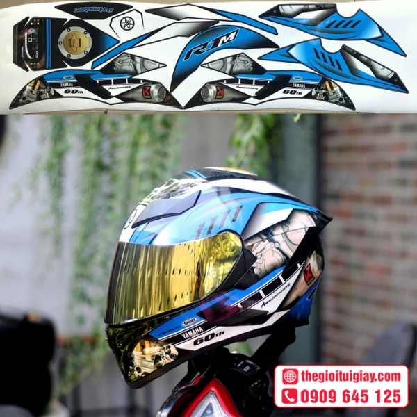 Mẫu tem dán mũ bảo hiểm dành cho phượt thủ chuyên nghiệp