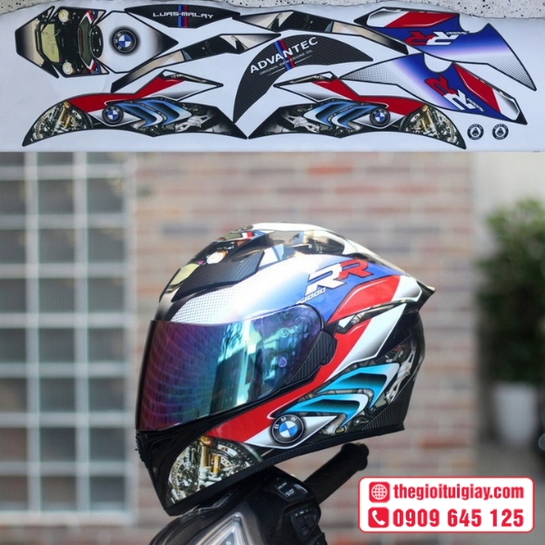  Mẫu tem dán mũ bảo hiểm phong cách thể thao cá tính 