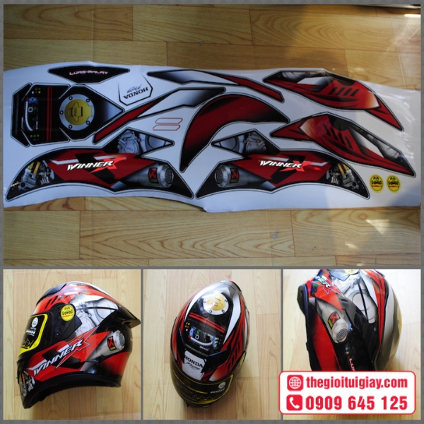  Mẫu tem dán mũ bảo hiểm chống trầy xước hiệu quả 