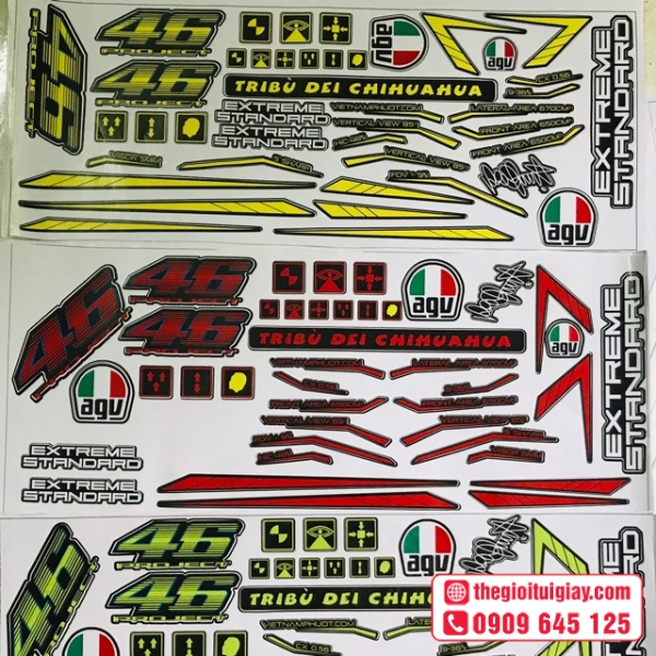  Mẫu tem dán mũ bảo hiểm hiện đại, tối giản 