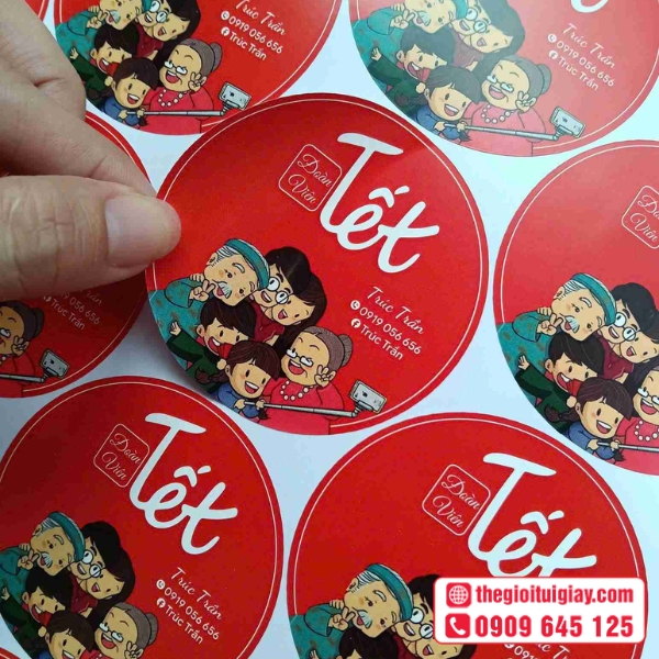  Mẫu tem dán Tết quảng cáo thương hiệu doanh nghiệp 