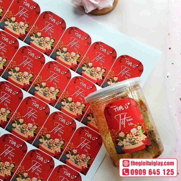  Mẫu tem dán Tết cho chai rượu, hộp quà 