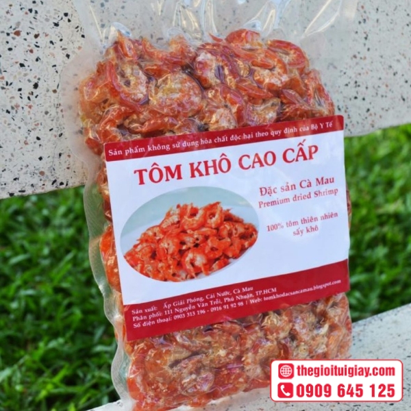 Mẫu tem nhãn bảo quản hải sản tôm khô cao cấp giá rẻ 