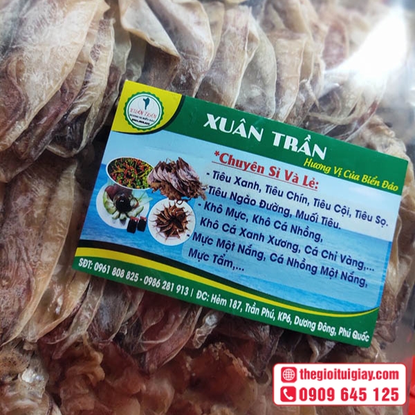 Mẫu tem hải sản đông lạnh Xuân Trần chuyên nghiệp, thẩm mỹ