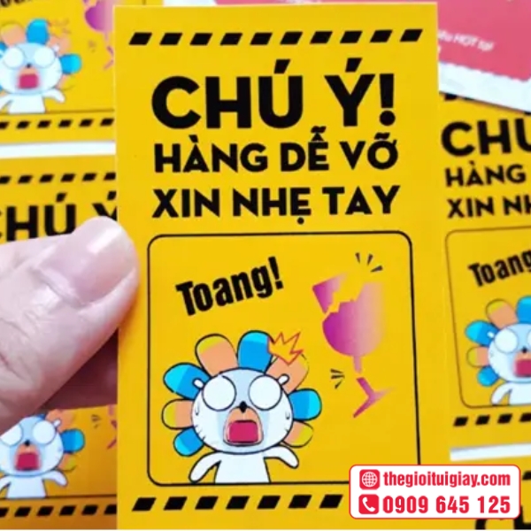  Mẫu in tem hàng dễ vỡ chất lượng cao lấy ngay 