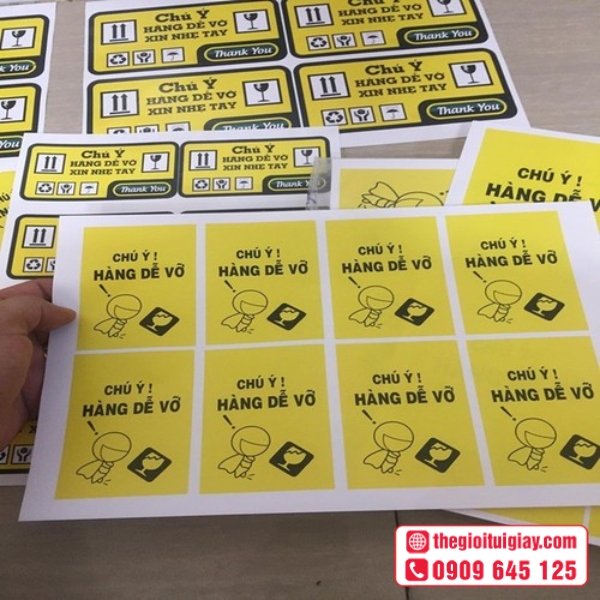 Mẫu thiết kế tem cảnh báo vận chuyển chuyên nghiệp