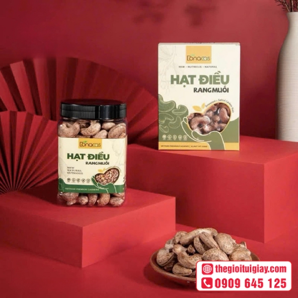 Mẫu thiết kế nhãn hạt điều ấn tượng thu hút khách hàng