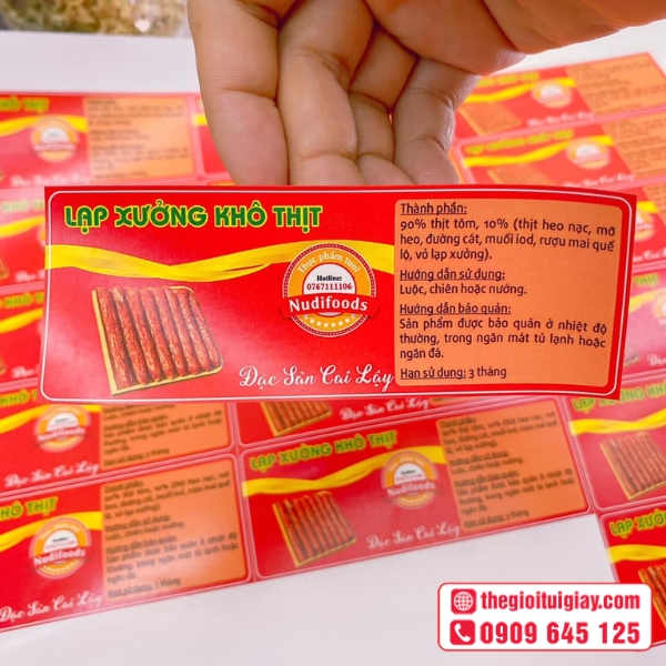  Mẫu tem lạp xưởng khô thịt với thiết kế hiện đại 