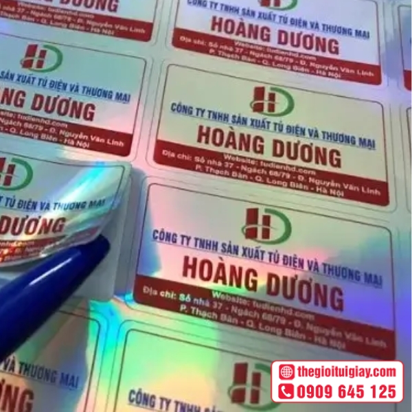  Mẫu thiết kế tem nhà phân phối kết hợp hologram Hoàng Dương 