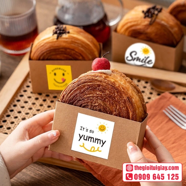 Mẫu tem nhãn hình vuông cho thực phẩm