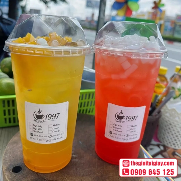  Mẫu in tem nhãn giấy hình vuông theo yêu cầu - Coffee 1997 