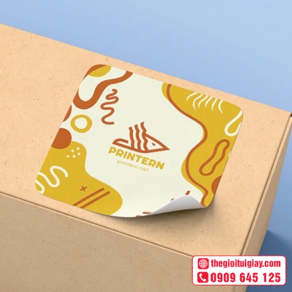  Mẫu tem nhãn decal hình vuông bền màu 