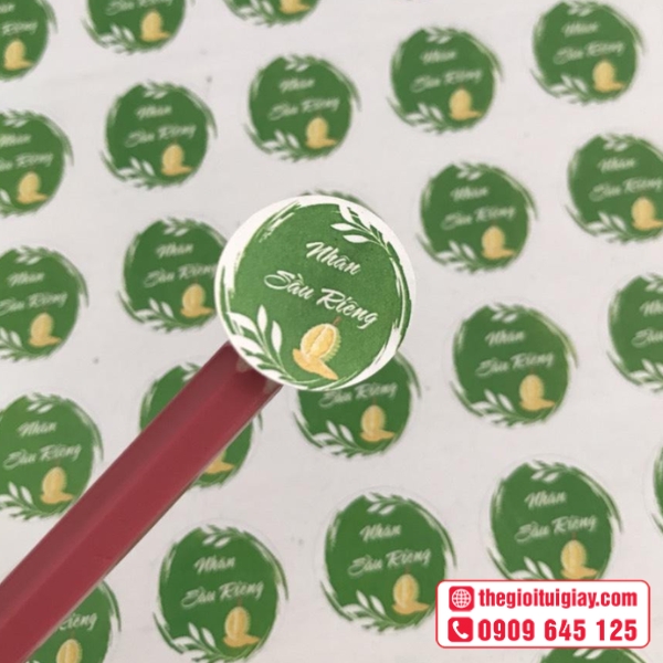 Mẫu thiết kế tem nhãn sầu riêng cho thương hiệu riêng