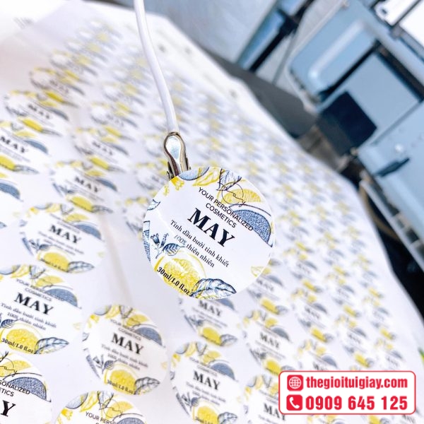  Mẫu tem nhãn tinh dầu in kỹ thuật số sắc nét 