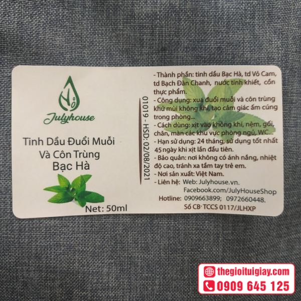  Mẫu thiết kế tem nhãn tinh dầu tối ưu thương hiệu - Julyhouse 