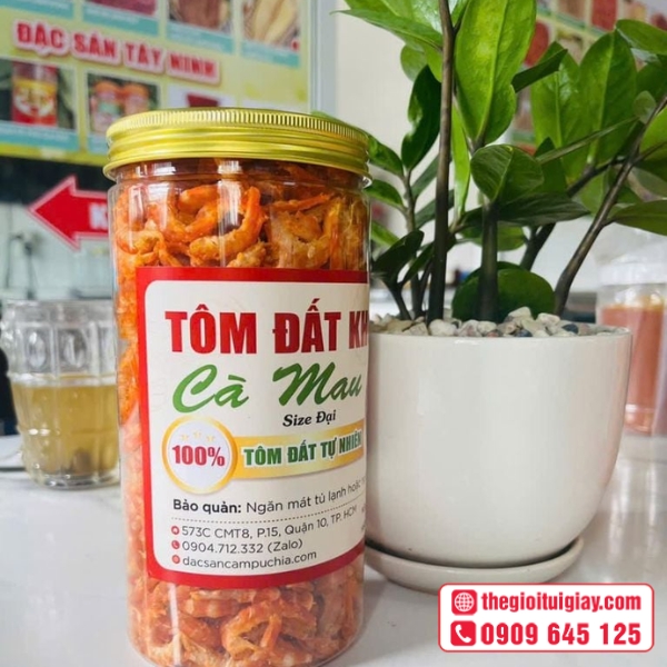  Mẫu tem nhãn bao bì tôm khô đẹp và sang trọng - Tôm Đất Khô Cà Mau 