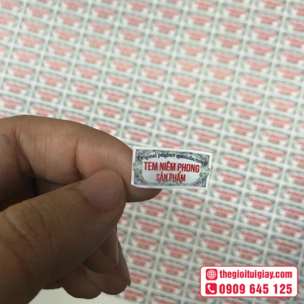 Mẫu tem niêm phong độc đáo cho sản phẩm