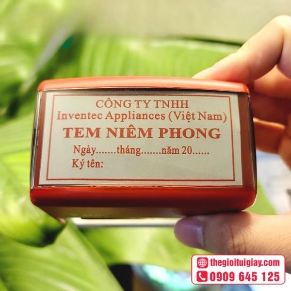 Mẫu tem niêm phong bảo vệ thương hiệu doanh nghiệp - Inventec Appliances