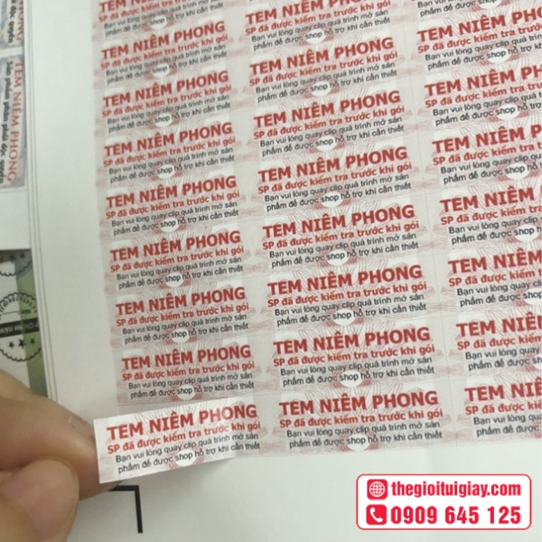 Mẫu tẫu tem niêm phong cao cấp chống bóc tách