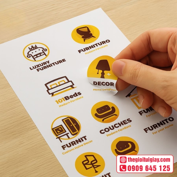  Mẫu thiết kế tem nội thất hiện đại và chuyên nghiệp 