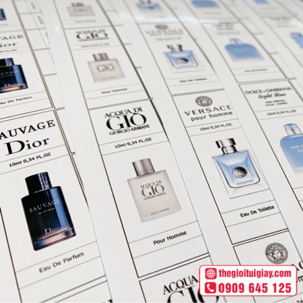 Mẫu thiết kế tem nước hoa chiết cho thương hiệu riêng