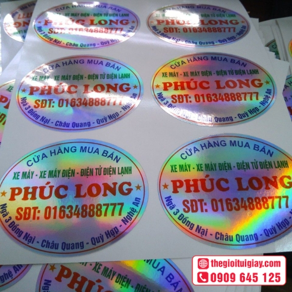 Mẫu tem decal phản quang cho thiết bị điện tử - Phúc Long