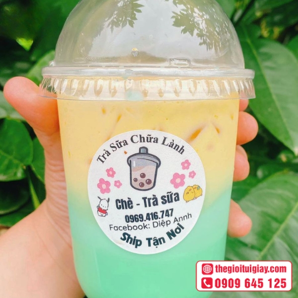  Mẫu tem trà sữa take away sang trọng - Trà Sữa Chữa Lành 