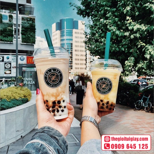  Mẫu thiết kế tem trà sữa hình tròn gọn gàng tinh tế - Tea & Tea 