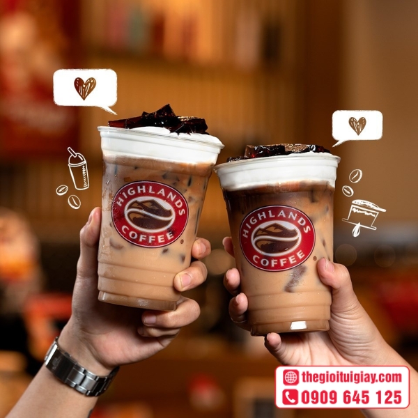 Mẫu tem trà sữa chuyên nghiệp cho thương hiệu F&B - Highlands Coffee