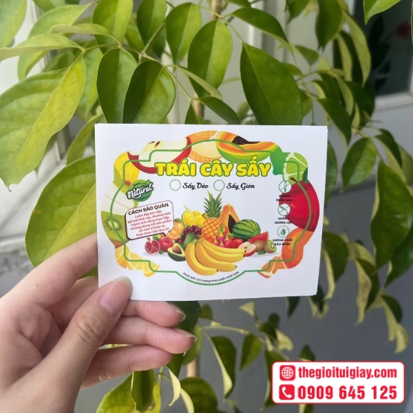 Mẫu tem trái cây đa dạng mẫu mã và kích thước