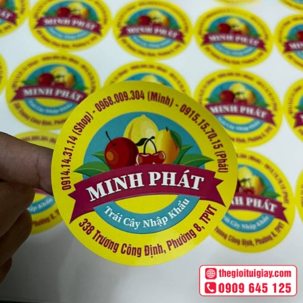 Mẫu tem trái cây đạt chuẩn giúp sản phẩm nổi bật - Minh Phát