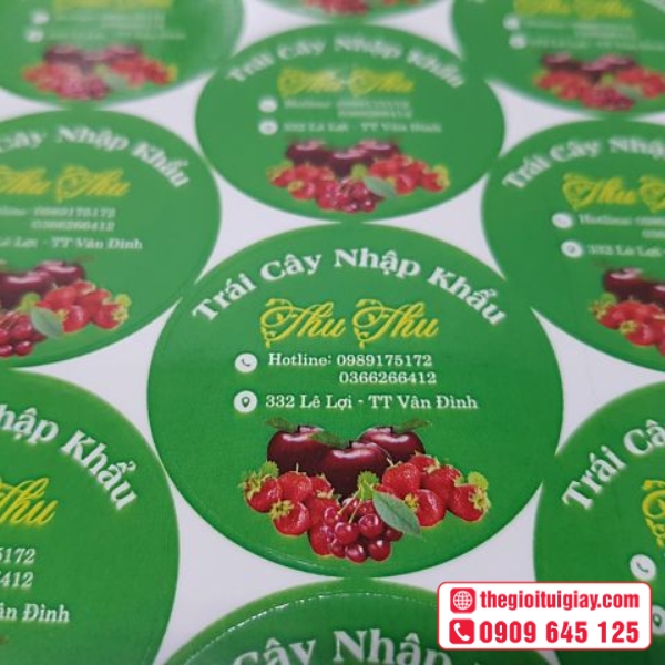 Mẫu tem trái cây cao cấp khẳng định uy tín thương hiệu - Thu Thu