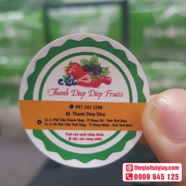 Mẫu tem trái cây chống giả cho nông sản sạch - Thanh Diep Diep Fruits
