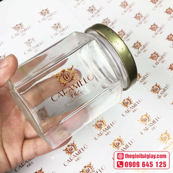 Mẫu tem trong suốt cho lọ thủy tinh - Caramelo Kids 