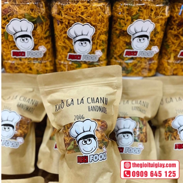 Mẫu tem ăn vặt in tên thương hiệu Mixi Food cá tính và sáng tạo