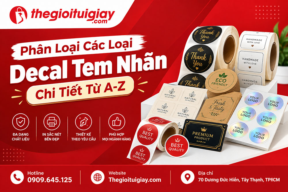 Phân Loại Các Loại Decal Tem Nhãn Chi Tiết Từ A-Z