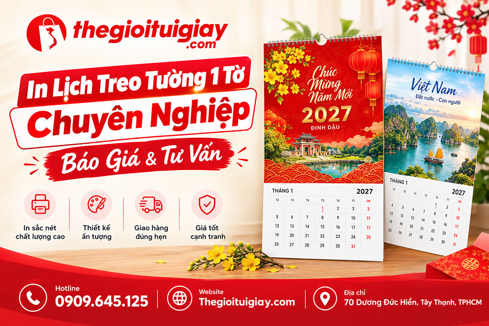 In Lịch Treo Tường 1 Tờ