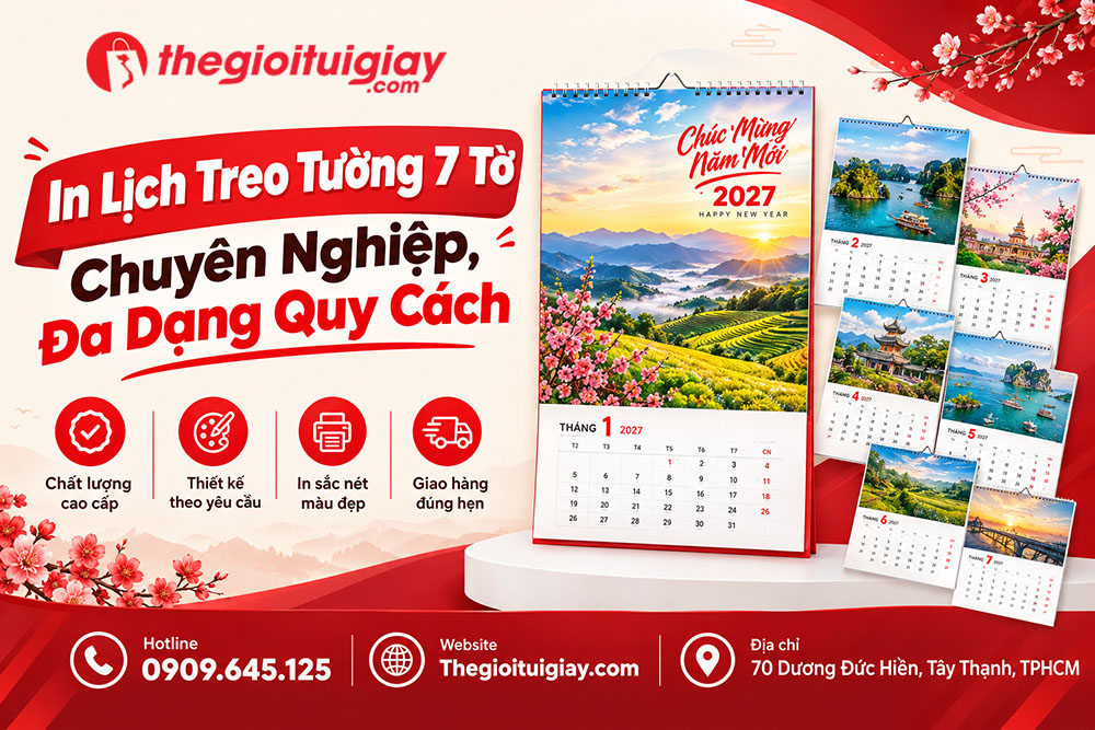 In Lịch Treo Tường 7 Tờ