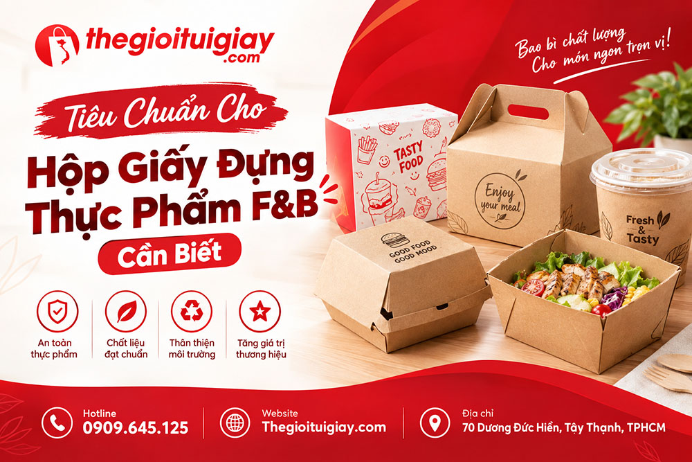 Tiêu Chuẩn Cho Hộp Giấy Đựng Thực Phẩm F&B Cần Biết