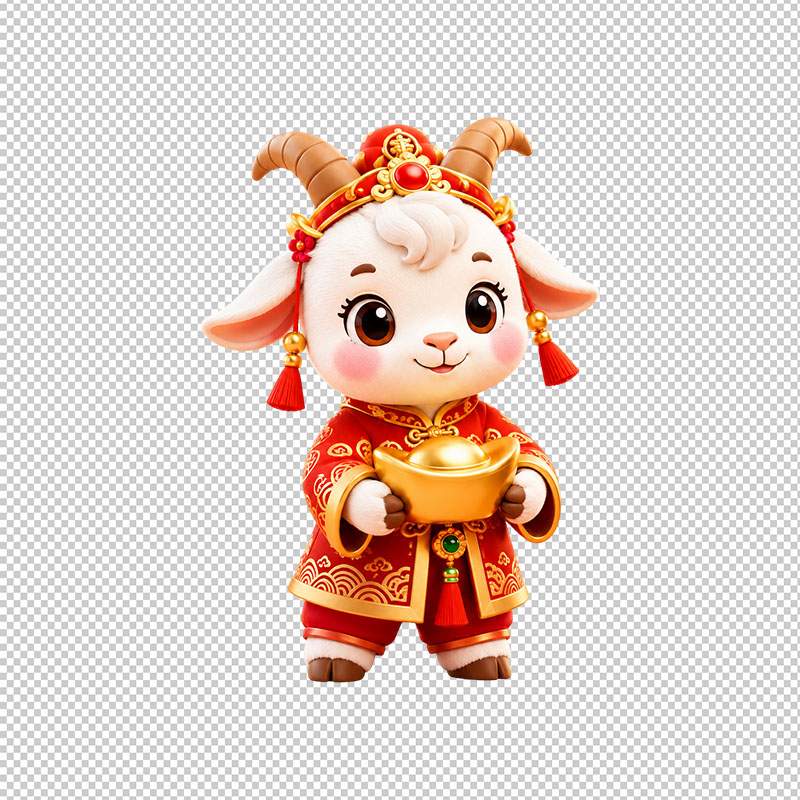 Mẫu vector dê chibi dễ thương 3